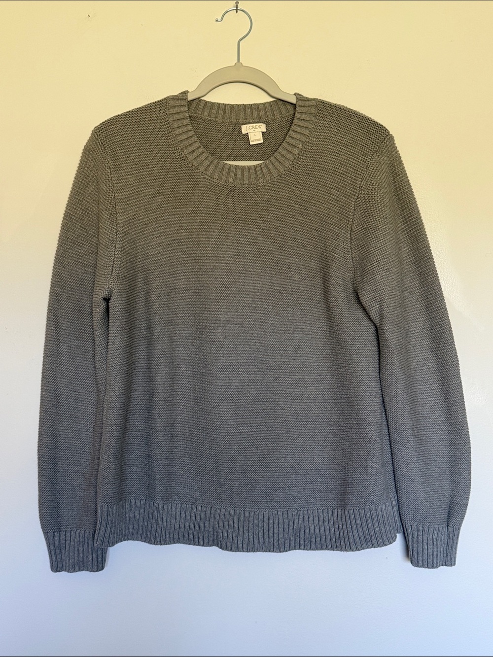 J Crew Gray Crewneck Knit Sweater